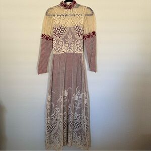 Vintage maxi lace dress